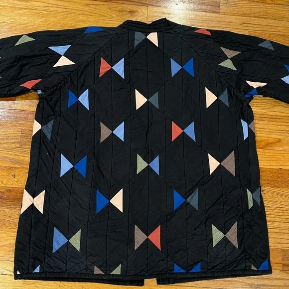 black haptic lap butterfly quilt cotton coat - Picture 9 of 9